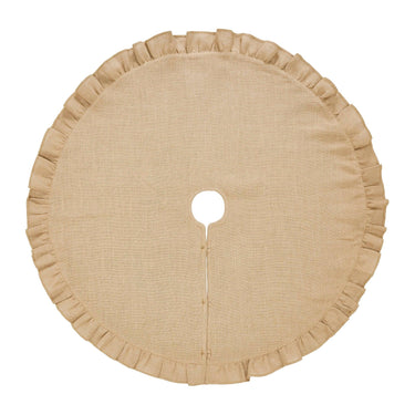 Jute Burlap Natural Christmas Tree Skirt 48 VHC Brands - The Fox Decor